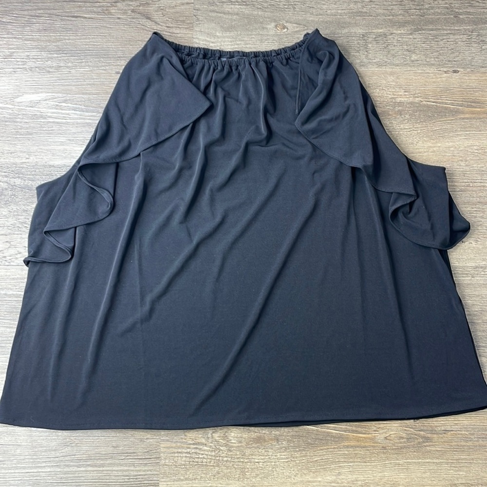 NWOT Banana Republic Women’s Black Flutter Sleeve Blouse, Sleeveless, size XL